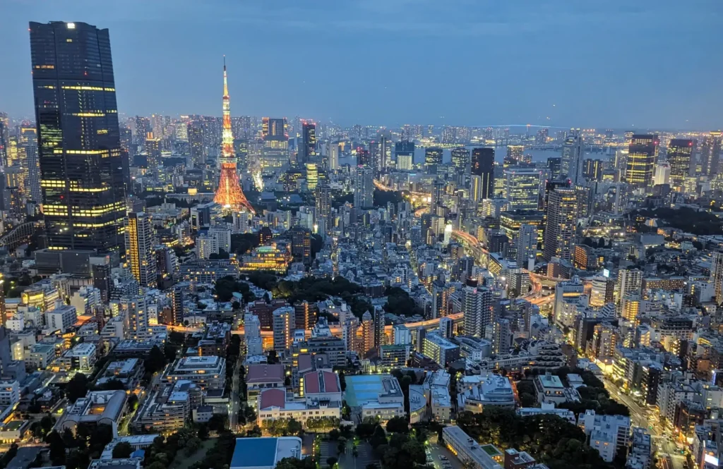 Vista aerea de la ciudad de Tokio
